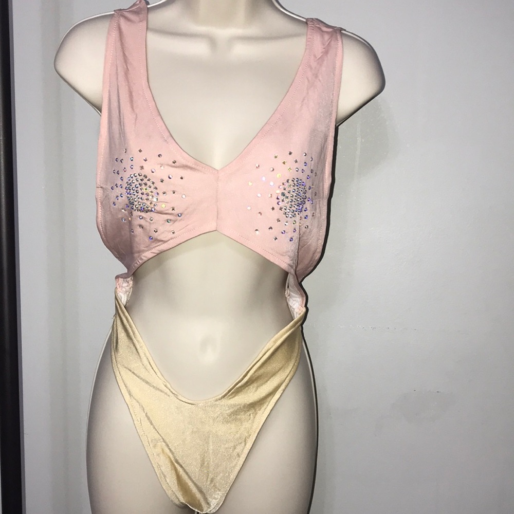 Sexy sparkling one piece swimsuit